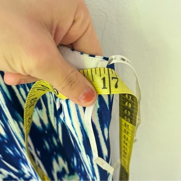 Boston Proper Blue White Tank Jumpsuit Jumper Playsuit Size 10 - Picture 11 of 13